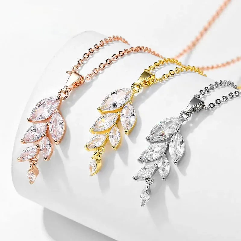 Wedding Jewelry - Cubic Zirconia Bridal Jewelry Set - Available in Silver, Rose Gold and Yellow Gold