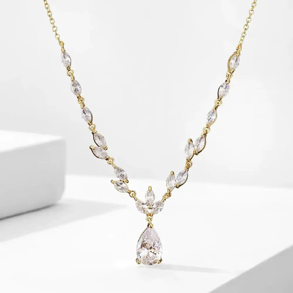 Cody - Cubic Zirconia Bridal Jewelry Set - Available in Silver and Rose Gold