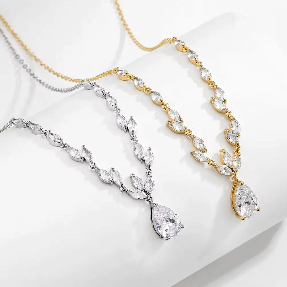 Cody - Cubic Zirconia Bridal Jewelry Set - Available in Silver and Rose Gold