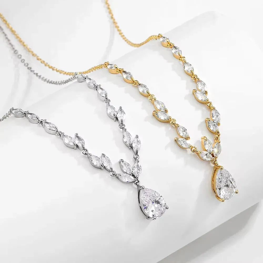 Cody - Cubic Zirconia Bridal Jewelry Set - Available in Silver and Rose Gold