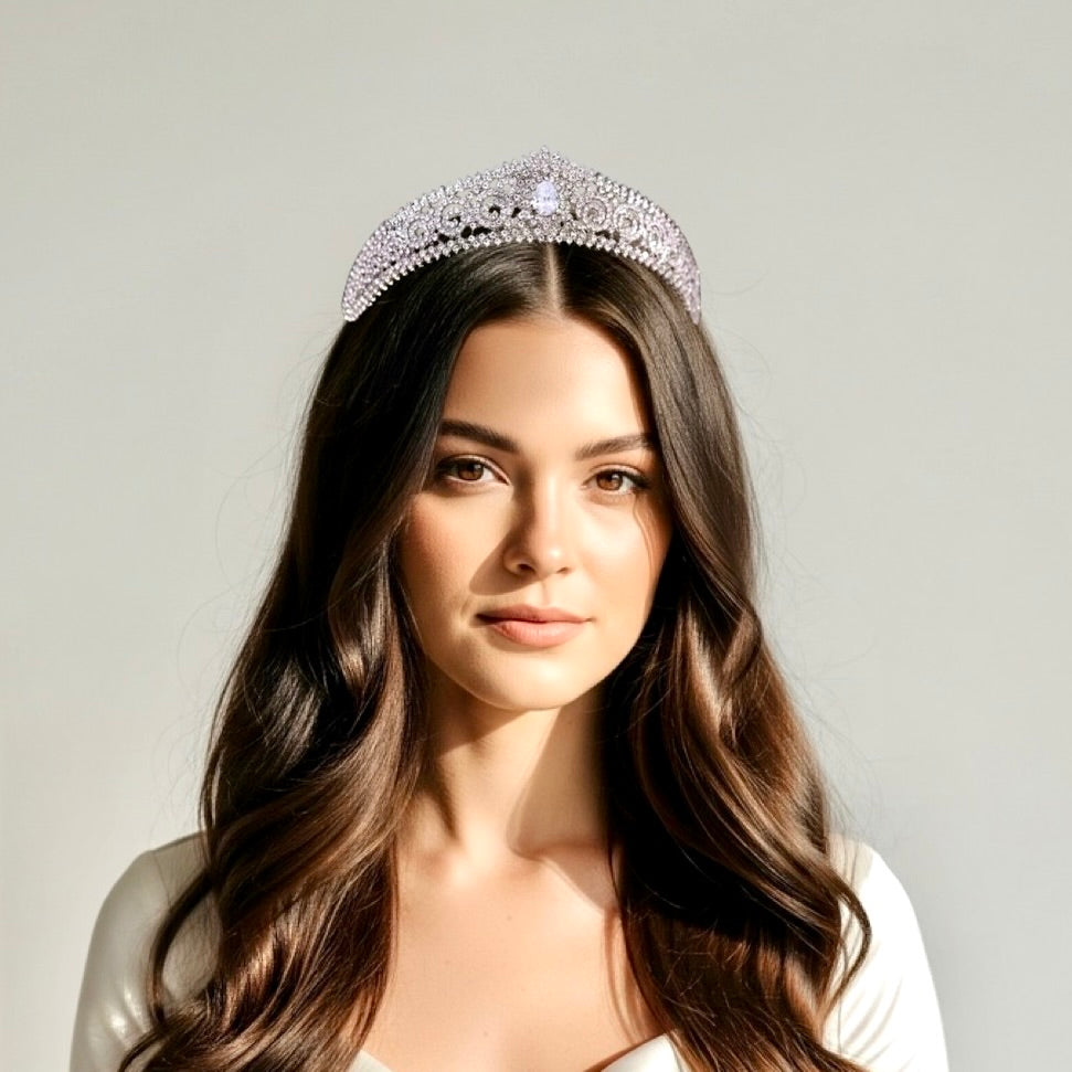 Wedding Hair Accessories - Cubic Zirconia Bridal Tiara
