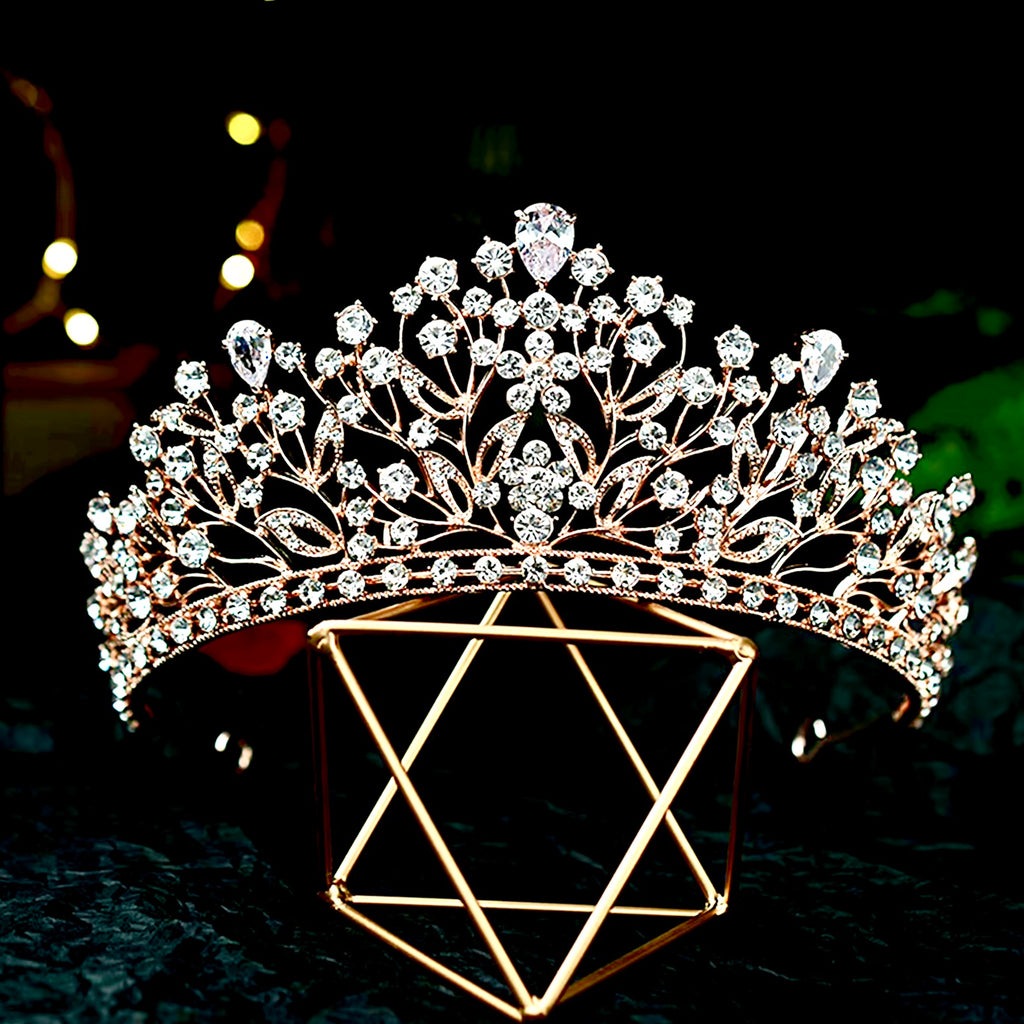 Wedding Hair Accessories - Cubic Zirconia Bridal Tiara - Available in Silver, Yellow Gold and Rose Gold