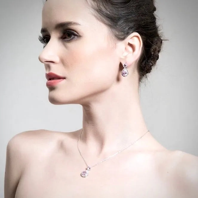 Wedding Jewelry - Cubic Zirconia Bridal Jewelry Set - Available in Silver, Rose Gold and Yellow Gold