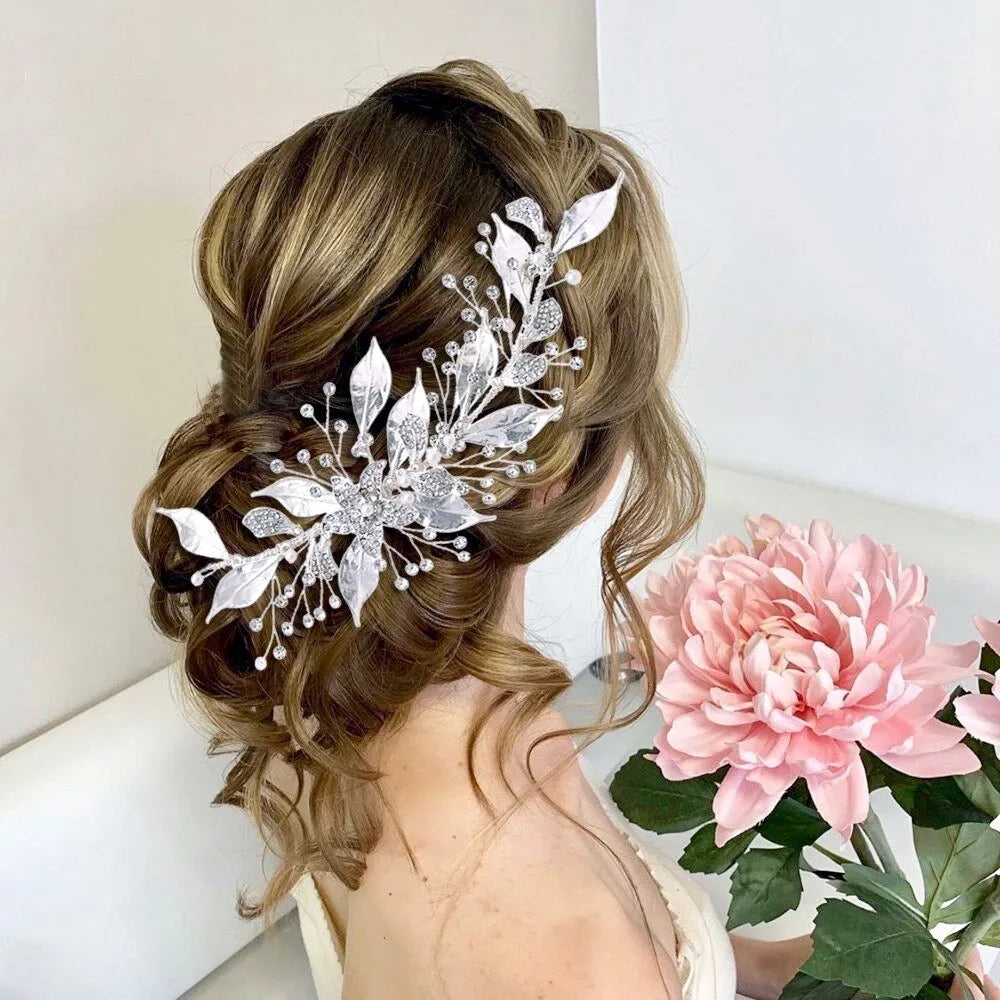 Wedding Hair Accessories - Pearl and Crystal Bridal Hair Clip/Vine