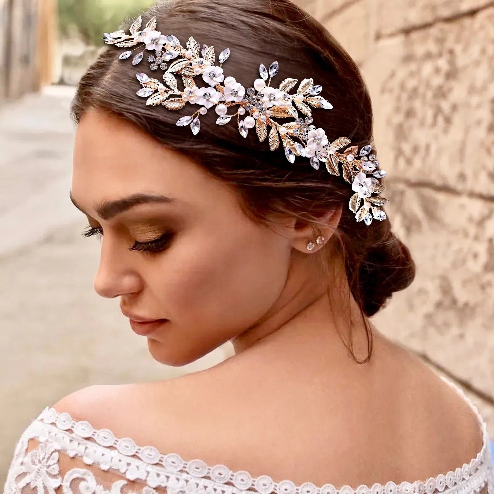 Elegant Gold and Silver‎ Floral Hair Accessory New! Gold and Silver Floral hair clip | Mercari main image 4