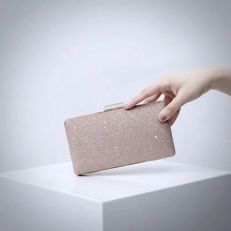 Wedding Accessories - Champagne Rose Gold Bridal Handbag Clutch