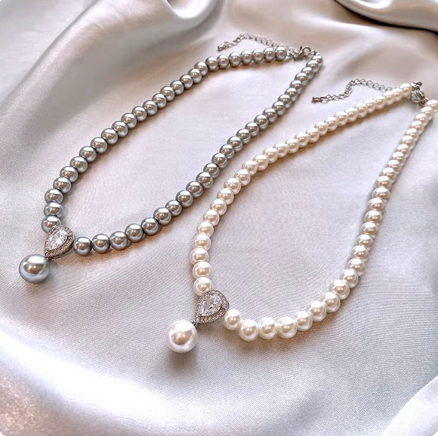 Pearl Wedding Jewelry - Pearl Bridal Necklace - More Colors