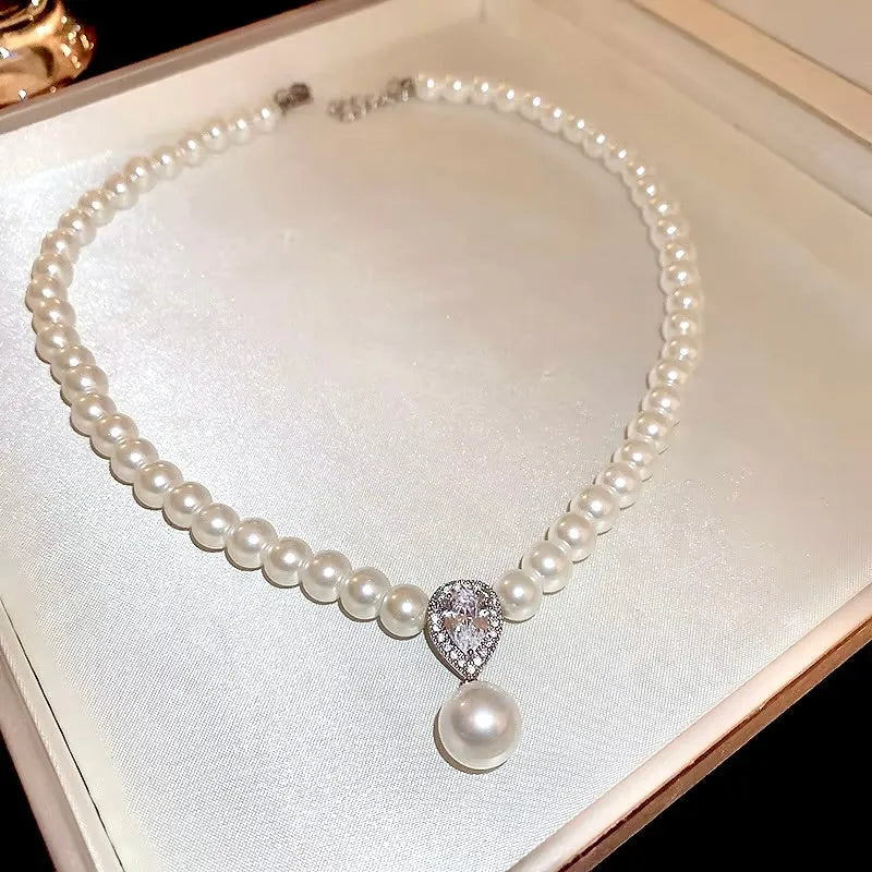 Pearl Wedding Jewelry - Pearl Bridal Necklace - More Colors
