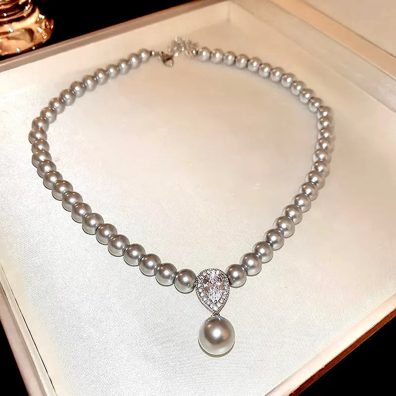 Pearl Wedding Jewelry - Pearl Bridal Necklace - More Colors
