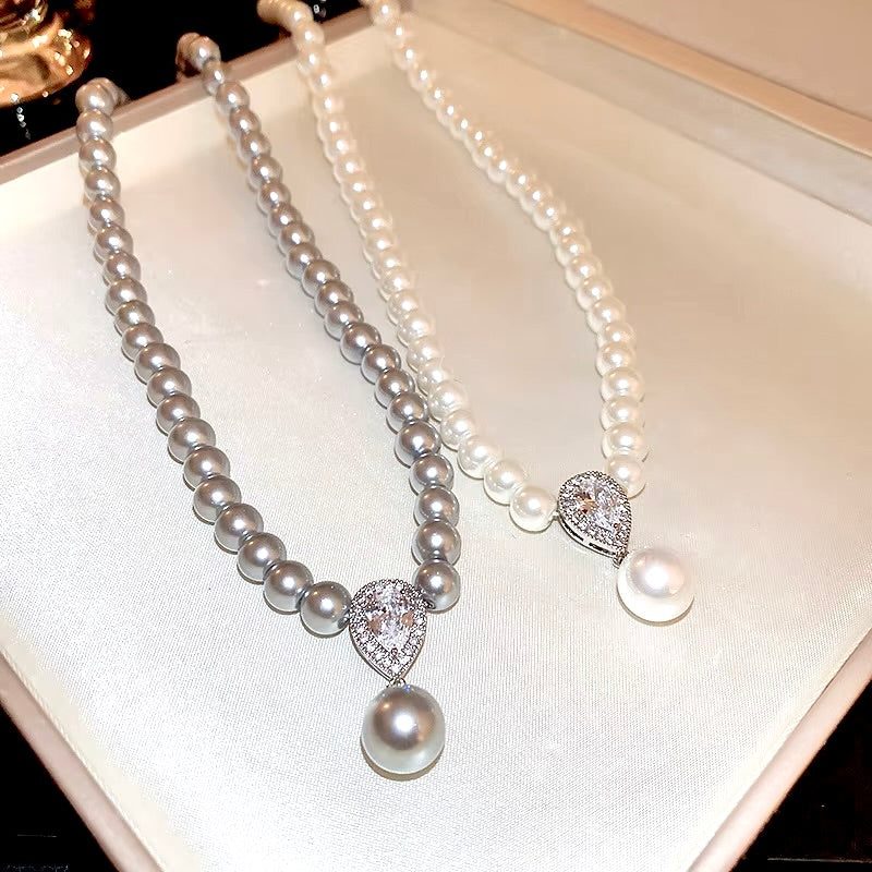 Pearl Wedding Jewelry - Pearl Bridal Necklace - More Colors