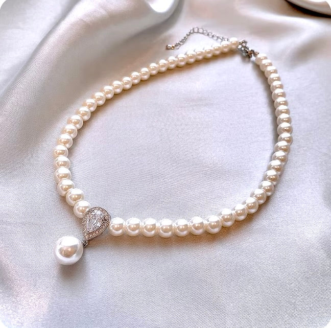 Pearl Wedding Jewelry - Pearl Bridal Necklace - More Colors