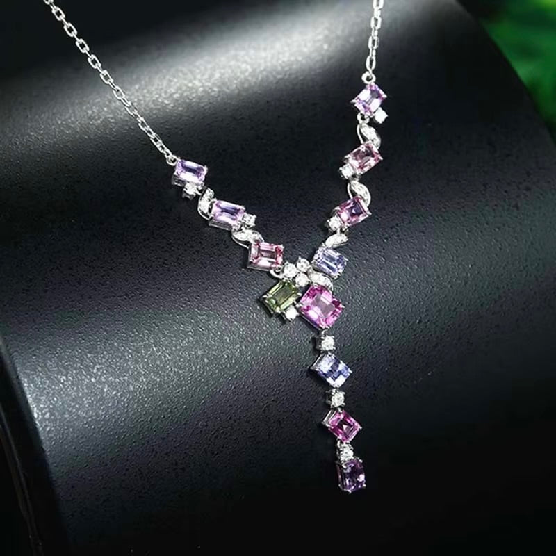 Wedding Jewelry - Lariat Style CZ Bridal Necklace