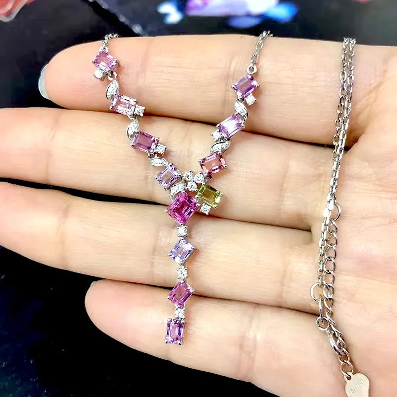Wedding Jewelry - Lariat Style CZ Bridal Necklace