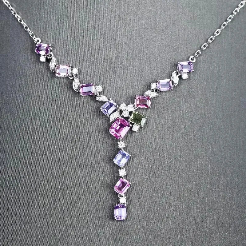 Wedding Jewelry - Lariat Style CZ Bridal Necklace