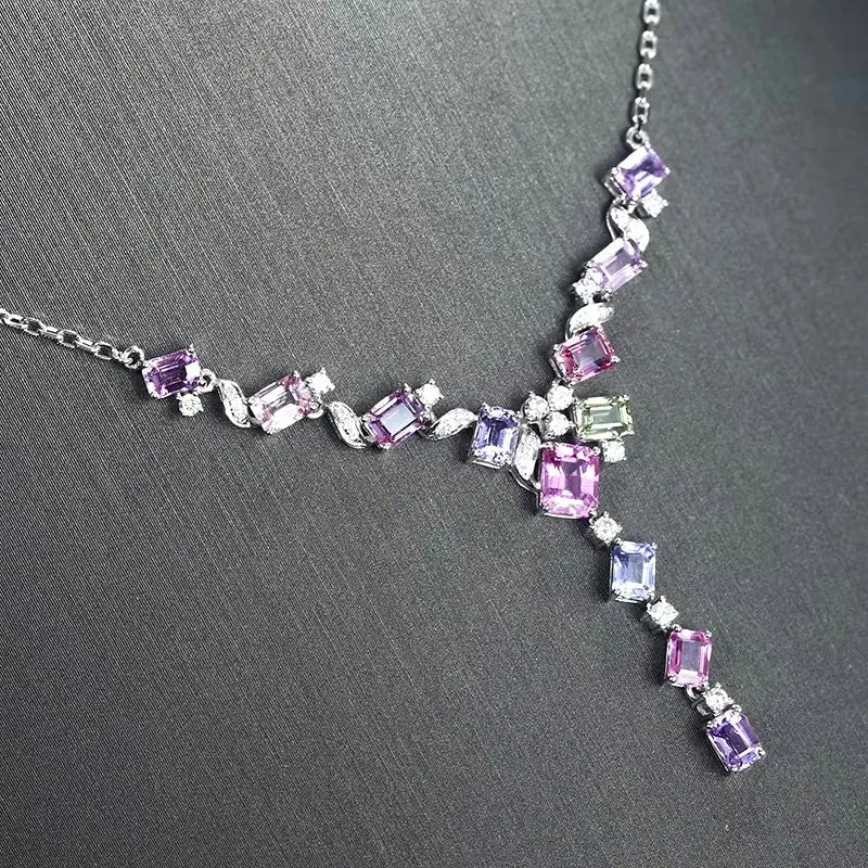 Wedding Jewelry - Lariat Style CZ Bridal Necklace