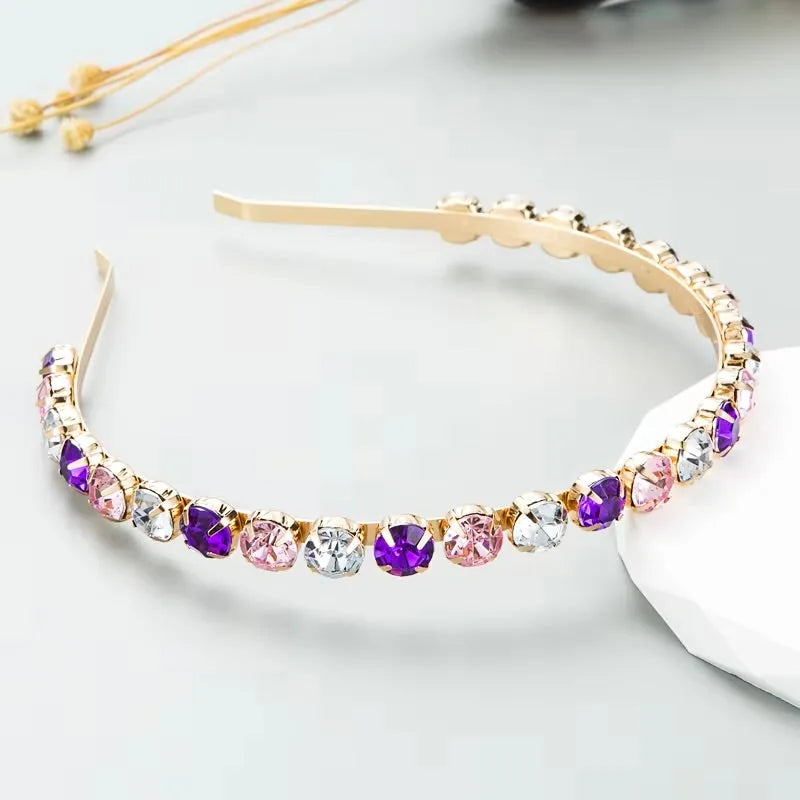 Wedding Hair Accessories - Colorful Crystal Bridal Headband