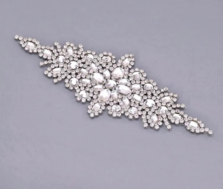 Wedding Accessories - Silver Crystal Bridal Belt/Sash