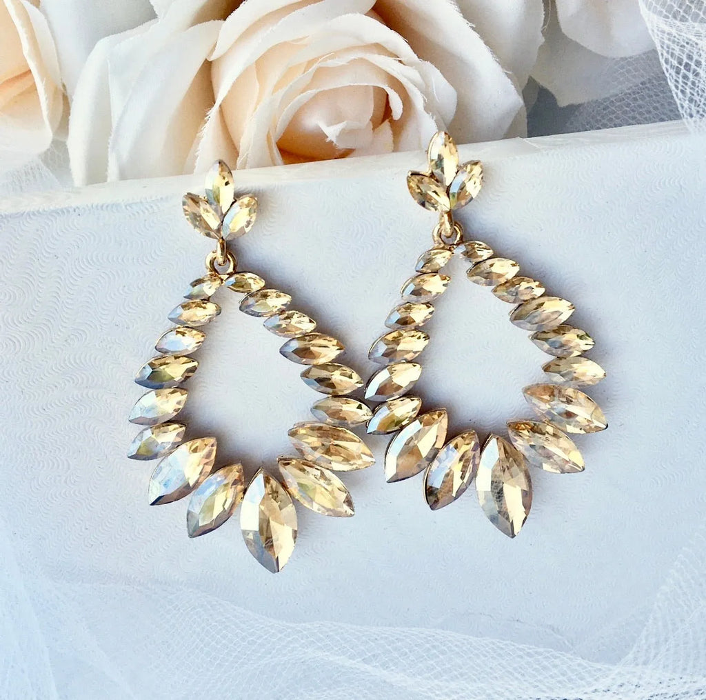 Wedding Jewelry - Crystal Bridal Earrings - Available in Silver and Gold