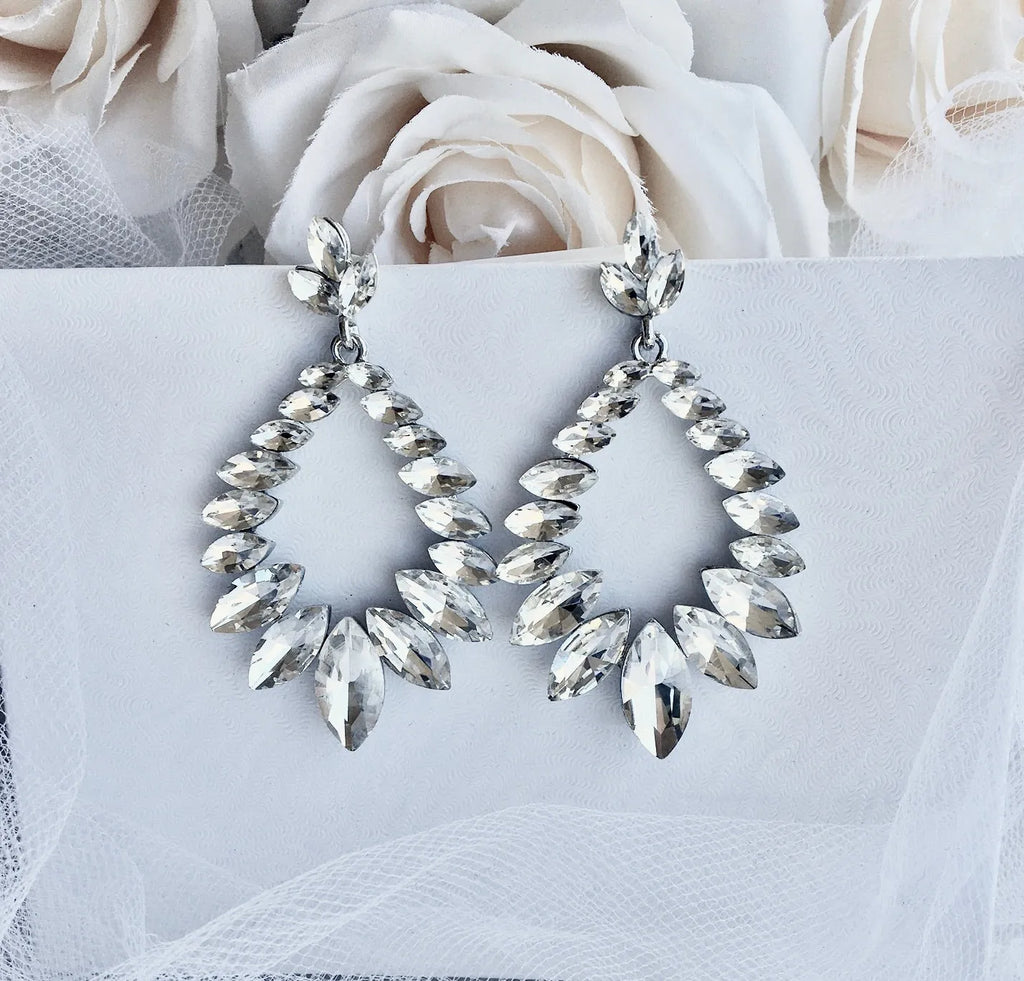 Wedding Jewelry - Crystal Bridal Earrings - Available in Silver and Gold