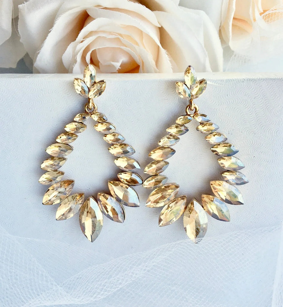 Wedding Jewelry - Crystal Bridal Earrings - Available in Silver and Gold