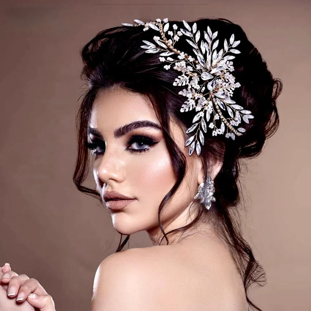 Wedding Hair Accessories - Crystal Bridal Hair Clip/Vine - Available in Silver and Gold