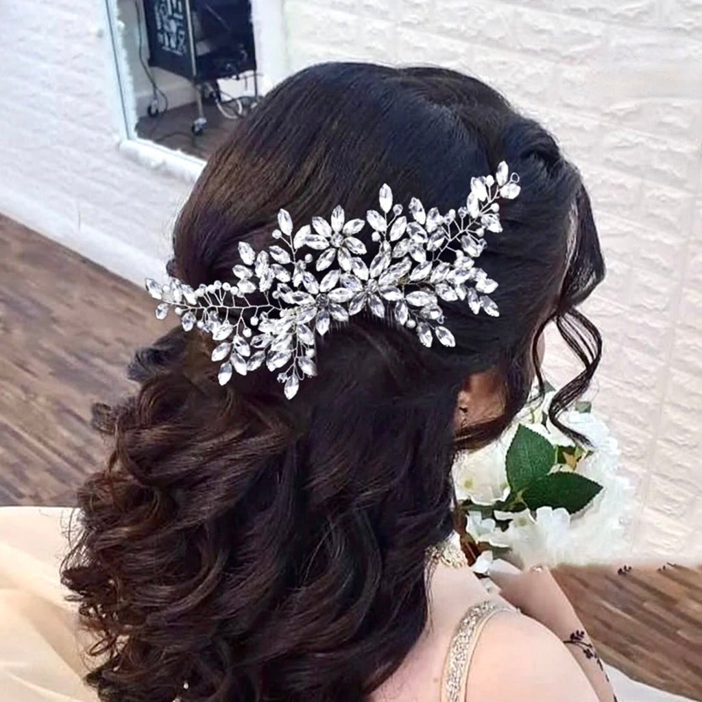 Wedding Hair Accessories - Pearl and Crystal Bridal Hair Comb - Available in Silver, Rose Gold and Yellow Gold