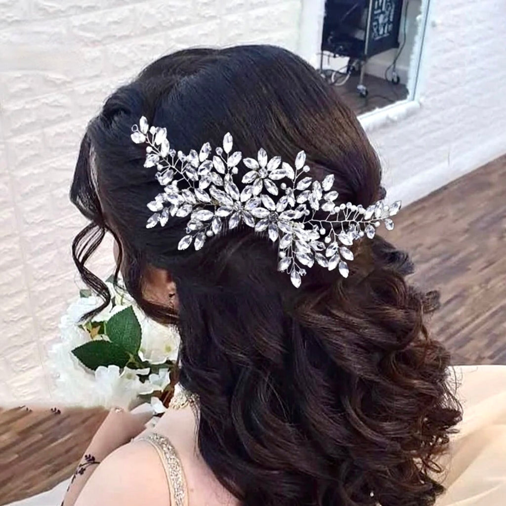 Wedding Hair Accessories - Pearl and Crystal Bridal Hair Comb - Available in Silver, Rose Gold and Yellow Gold