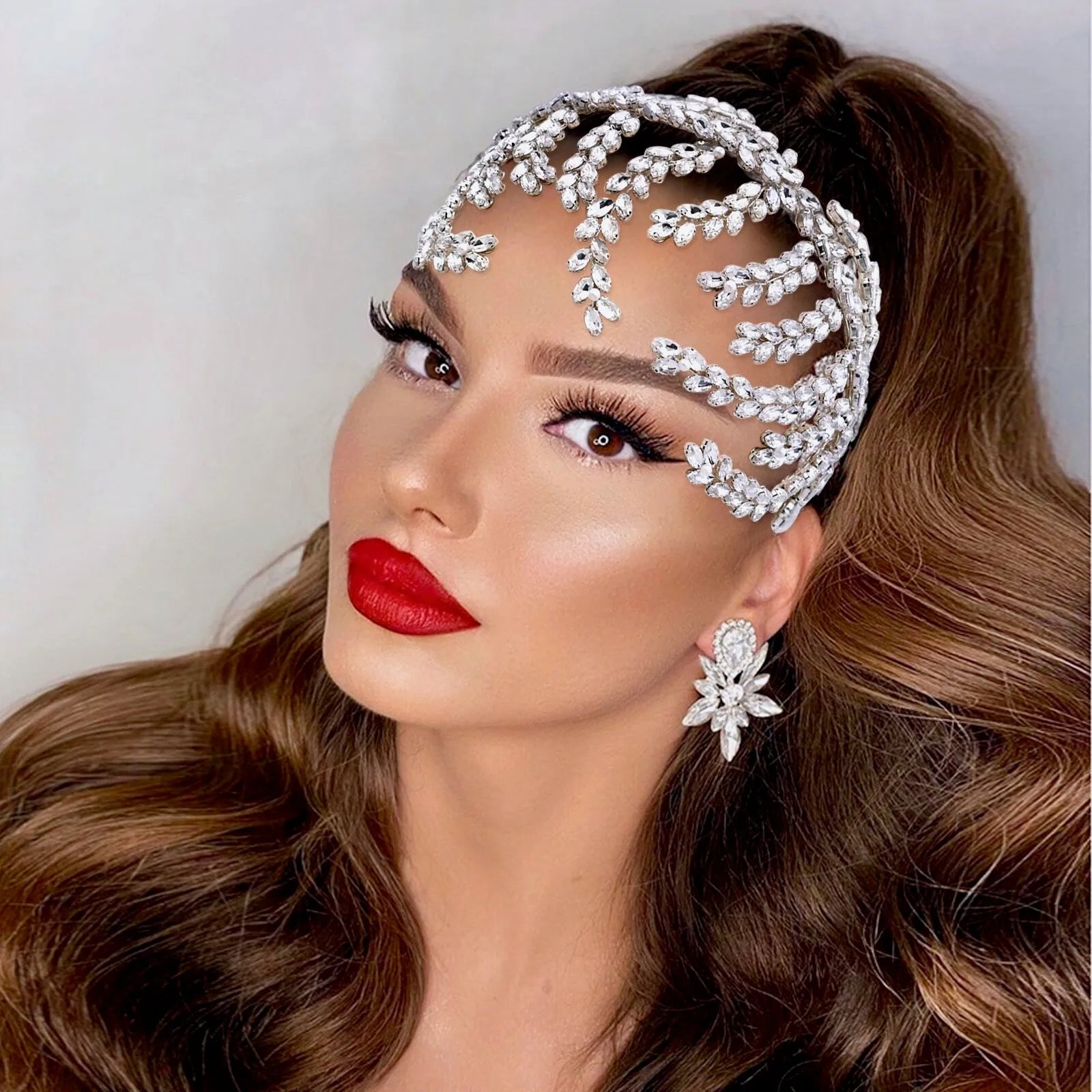 Bridal Hairpiece (super sparkly) Amazon.com : SWEETV Rhinestone Bride Wedding Hair clip  main image 2