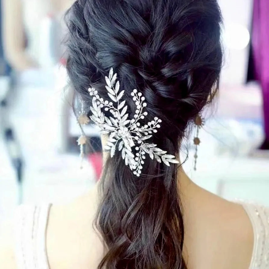 Wedding Hair Accessories - Crystal Bridal Hair Clip - Available in Silver, Rose Gold and Yellow Gold