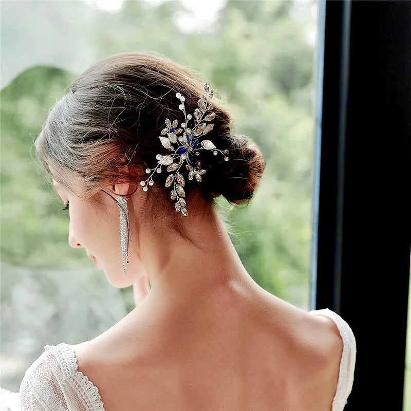 Wedding Hair Accessories - Pearl and Crystal Bridal Hair Comb - More Colors Available