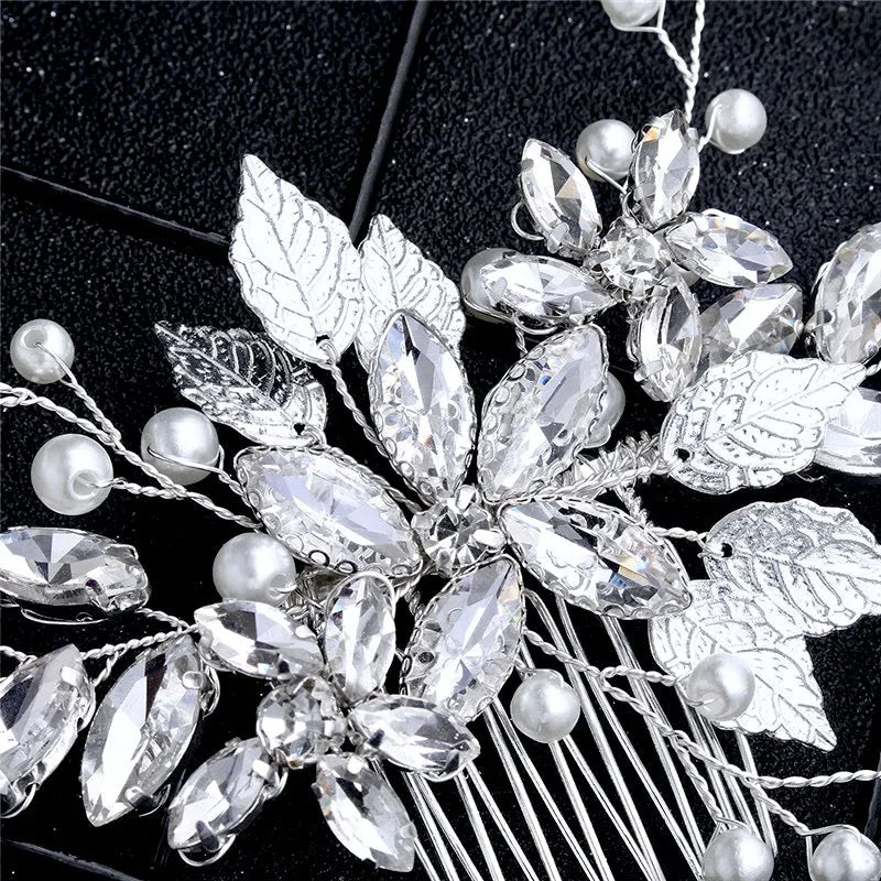 Wedding Hair Accessories - Pearl and Crystal Bridal Hair Comb - More Colors Available
