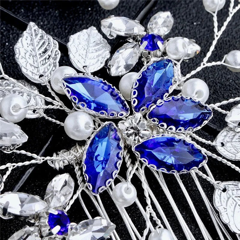 Wedding Hair Accessories - Pearl and Crystal Bridal Hair Comb - More Colors Available