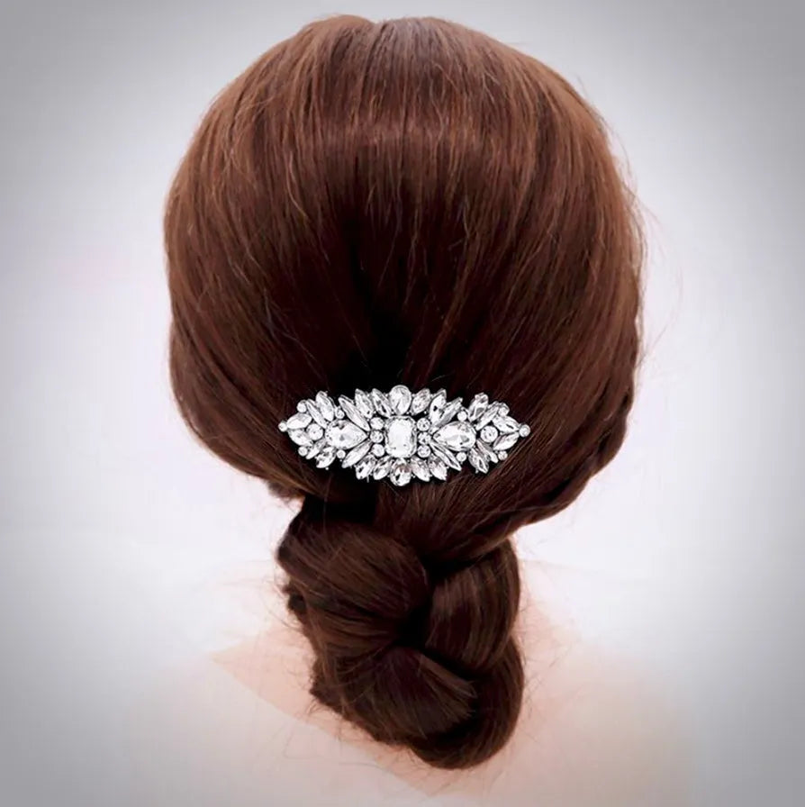 Wedding Hair Accessories - Silver Crystal Bridal Hair Comb
