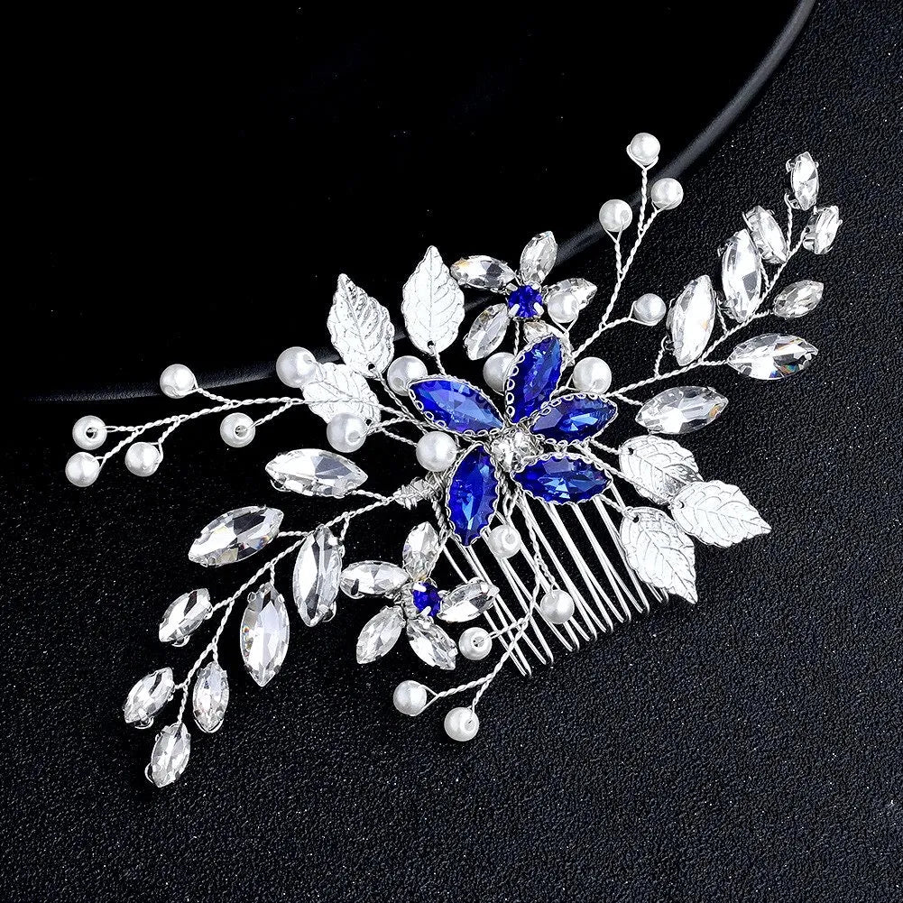 Wedding Hair Accessories - Pearl and Crystal Bridal Hair Comb - More Colors Available