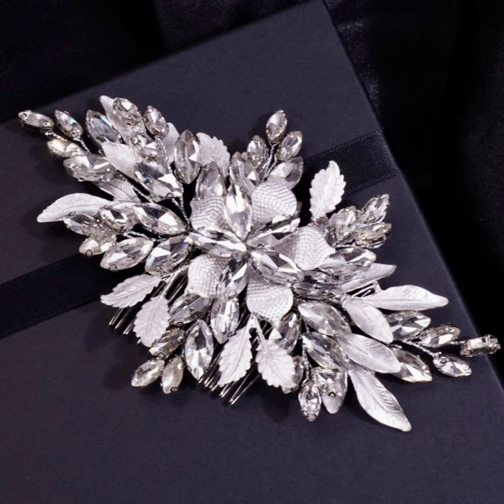 Wedding Hair Accessories - Crystal Bridal Hair Comb - Available in Silver, Rose Gold and Yellow Gold