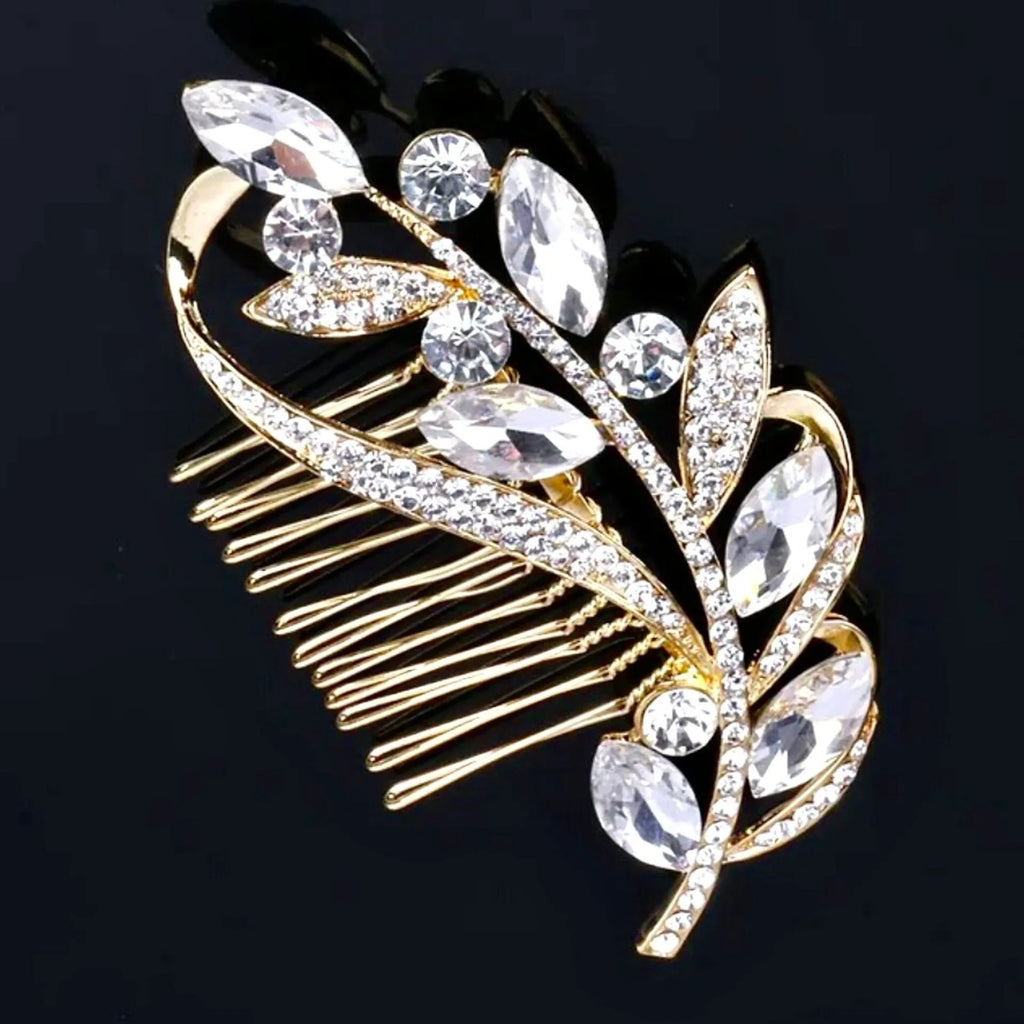 Wedding Hair Accessories - Crystal Bridal Hair Comb - Available in Silver and Gold