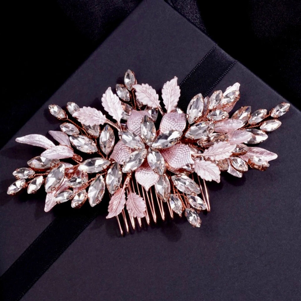 Wedding Hair Accessories - Crystal Bridal Hair Comb - Available in Silver, Rose Gold and Yellow Gold