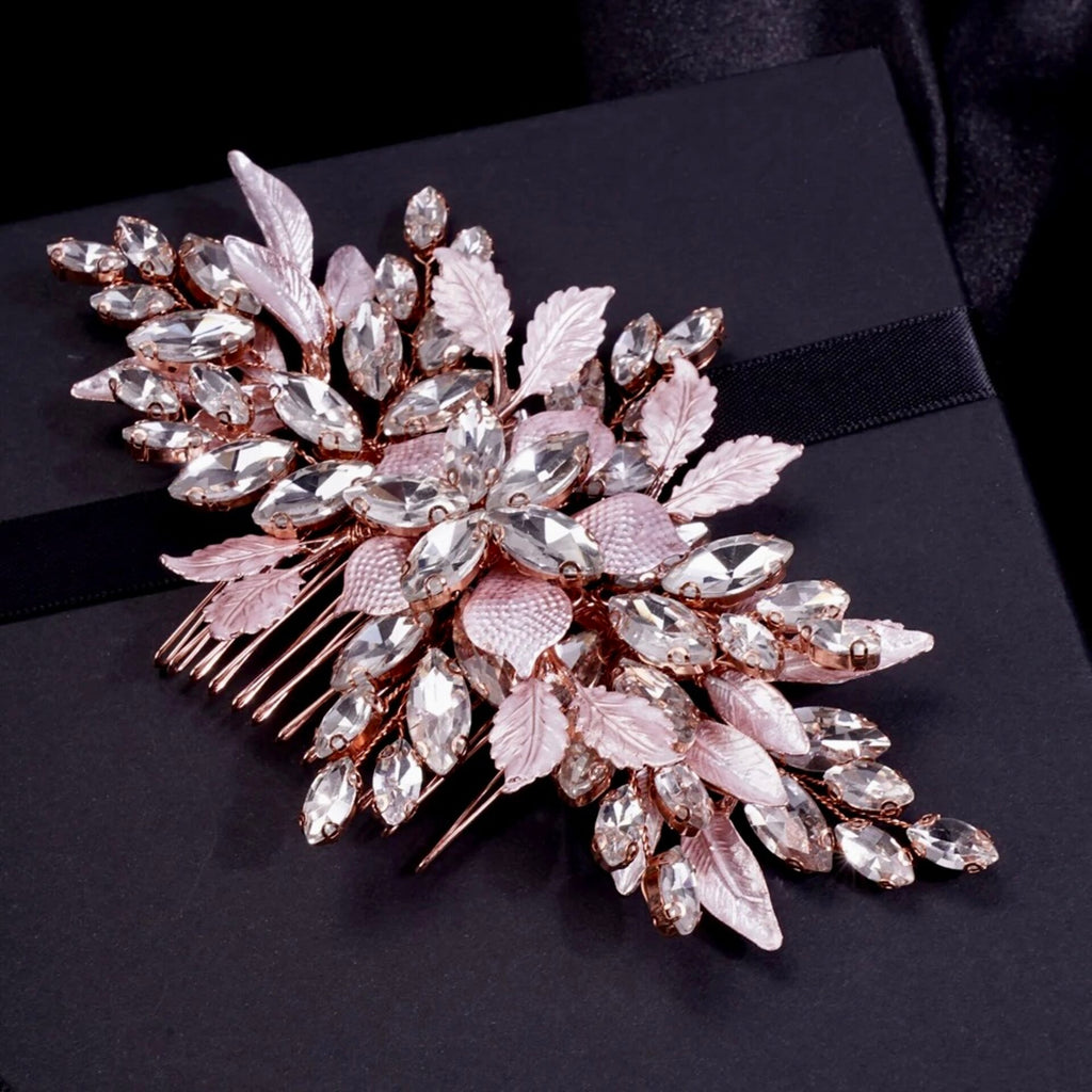 Wedding Hair Accessories - Crystal Bridal Hair Comb - Available in Silver, Rose Gold and Yellow Gold