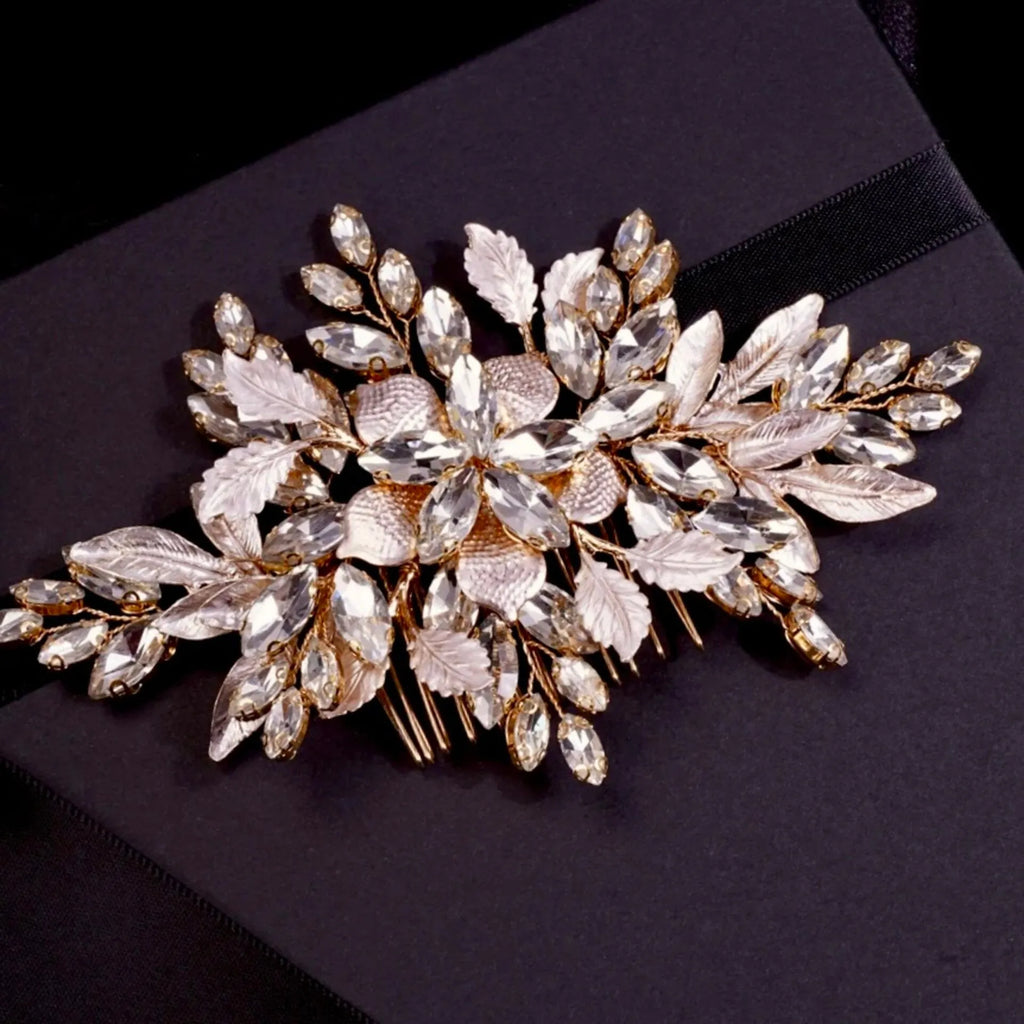 Wedding Hair Accessories - Crystal Bridal Hair Comb - Available in Silver, Rose Gold and Yellow Gold