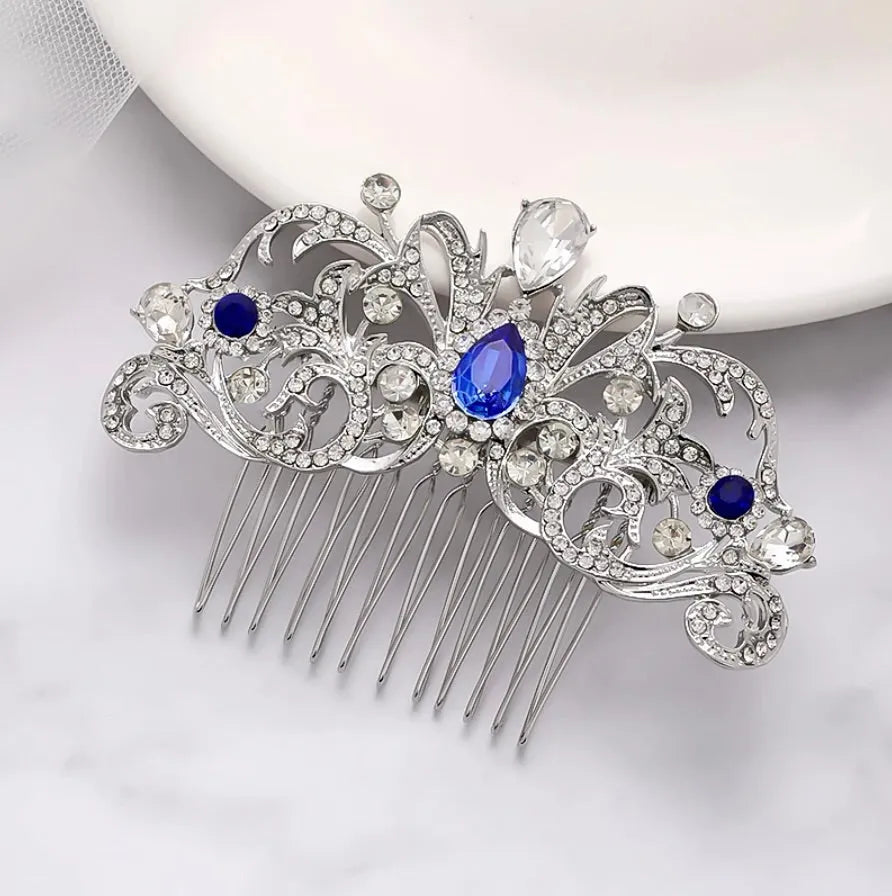 Wedding Hair Accessories - Crystal Bridal Hair Comb - Available in Rose Gold, Yellow Gold and Silver