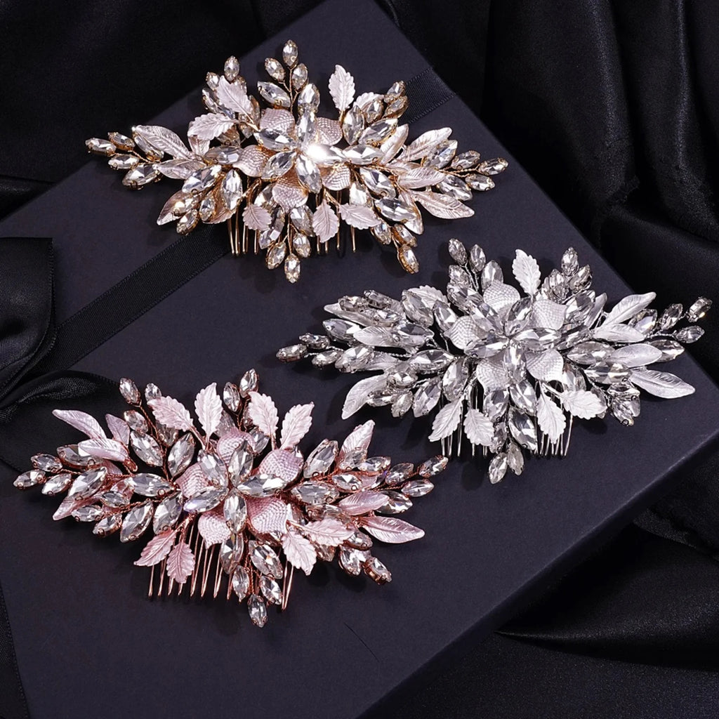 Wedding Hair Accessories - Crystal Bridal Hair Comb - Available in Silver, Rose Gold and Yellow Gold