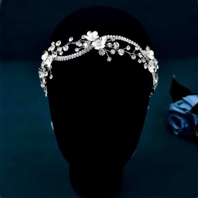 Wedding Hair Accessories - Silver Crystal Bridal Headband
