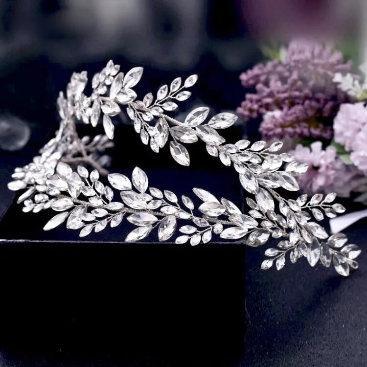 Wedding Hair Accessories - Silver Crystal Bridal Headband