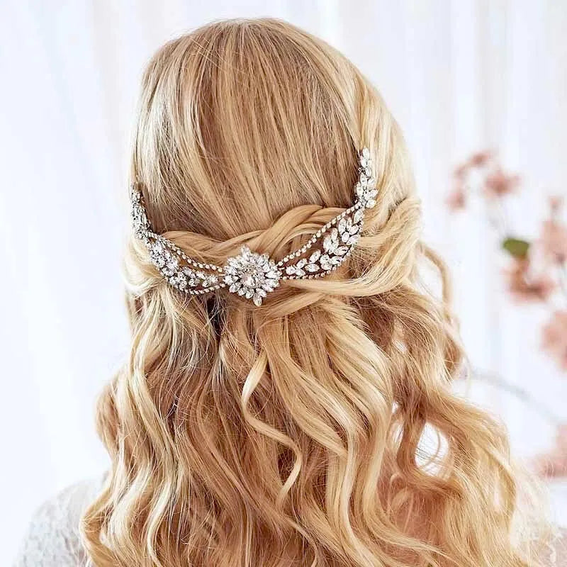 Wedding Hair Accessories - Crystal Bridal Headband / Hair Vine - Available in Silver, Rose Gold and Yellow Gold