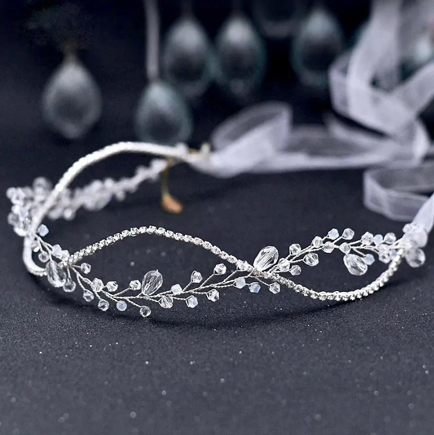 Wedding Hair Accessories - Crystal Bridal Headband / Hair Vine