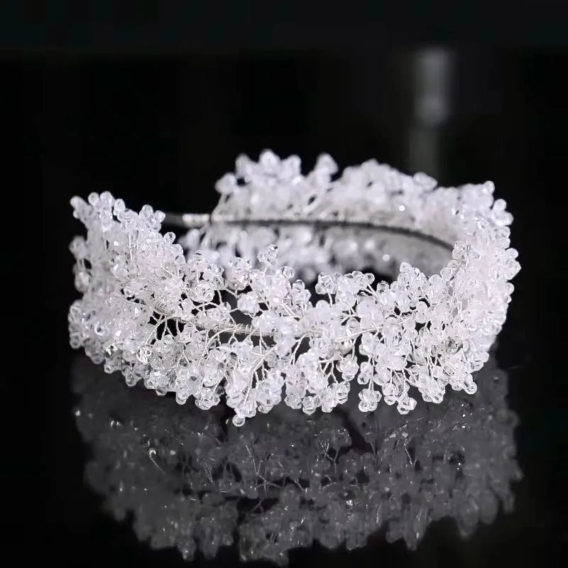 Wedding Hair Accessories - Silver Crystal Bridal Headband