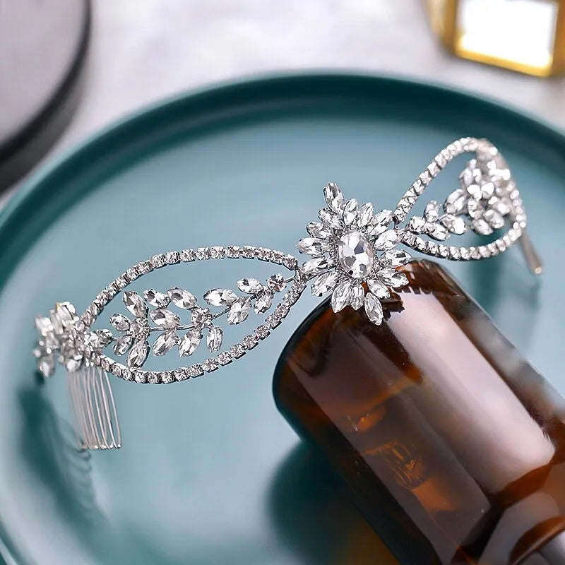 Wedding Hair Accessories - Crystal Bridal Headband / Hair Vine - Available in Silver, Rose Gold and Yellow Gold
