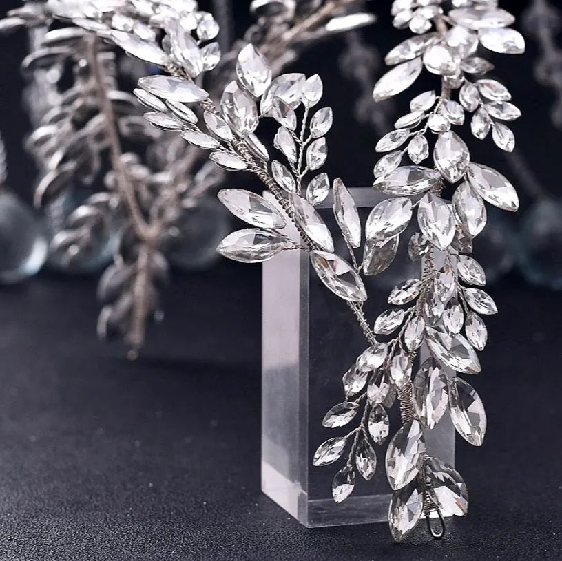 Wedding Hair Accessories - Silver Crystal Bridal Headband