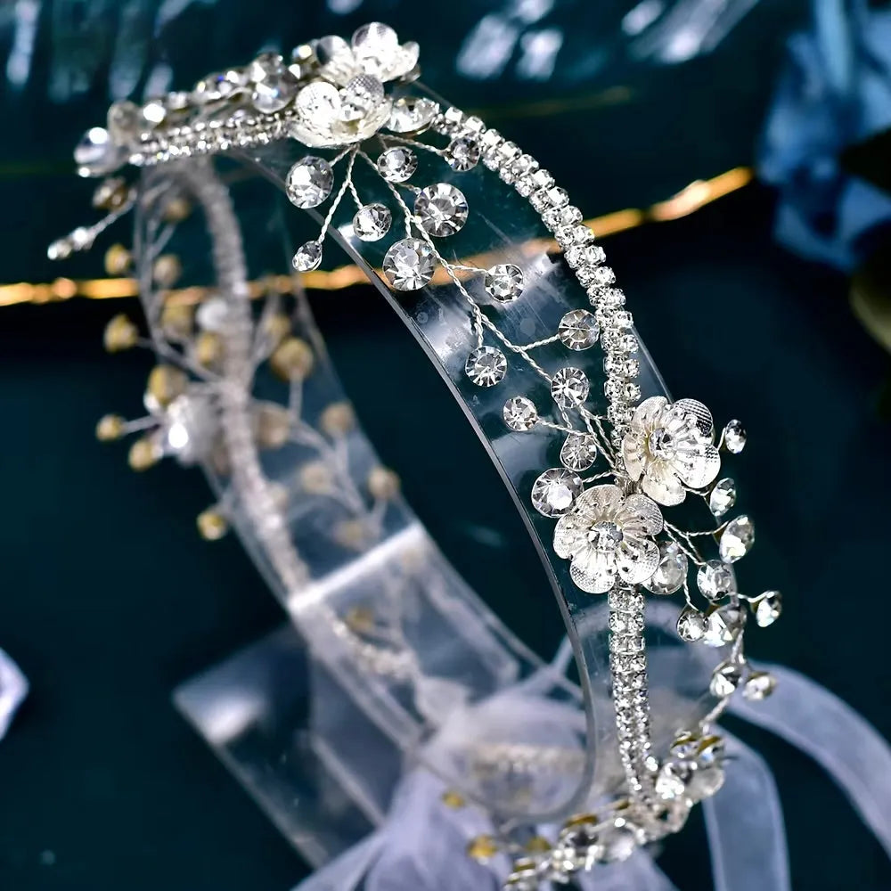 Wedding Hair Accessories - Silver Crystal Bridal Headband