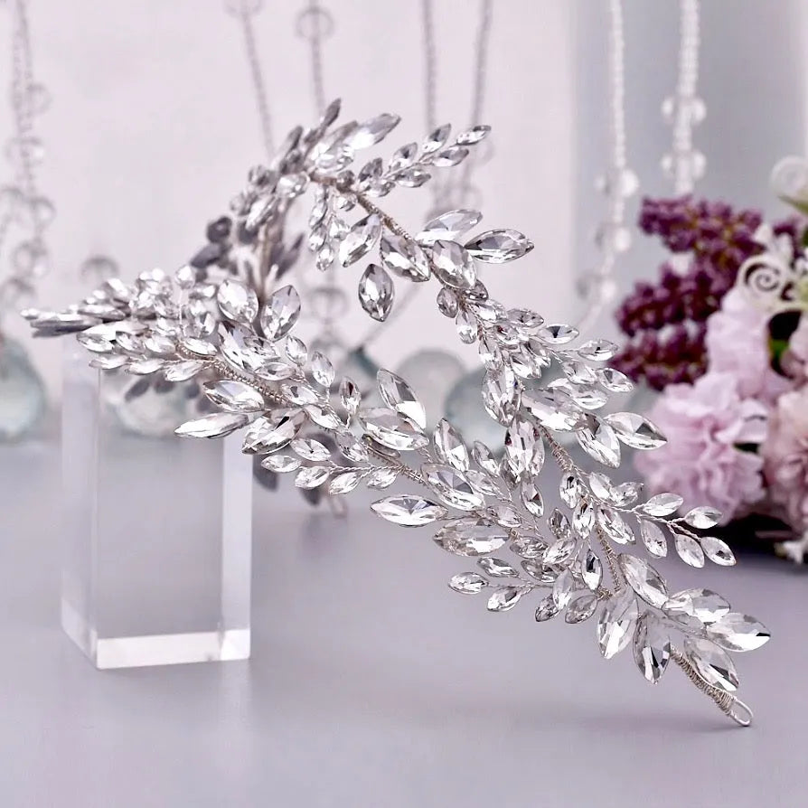 Wedding Hair Accessories - Silver Crystal Bridal Headband